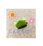 カエルの折り紙スタンプ（個別スタンプ：5）