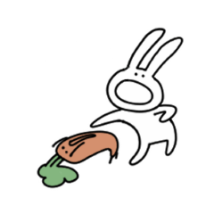 [LINEスタンプ] 仲良しうさぎとにんじん