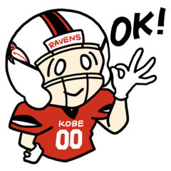 [LINEスタンプ] 神戸大学アメフト部RAVENS 公式スタンプ