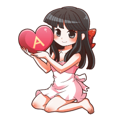 [LINEスタンプ] 血液型＆星座 カワイイ女の子