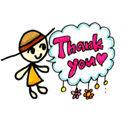 [LINEスタンプ] 麦わら帽子ちゃん