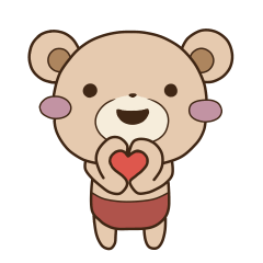 [LINEスタンプ] 森のくま吉