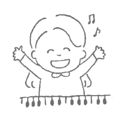 [LINEスタンプ] 音楽家シリーズ！ピアノ女の子
