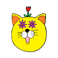 [LINEスタンプ] 花猫のスタンプ