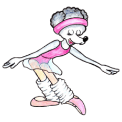 [LINEスタンプ] バレリーナを夢見るプードル