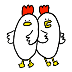 [LINEスタンプ] わく☆わく にわとりくん