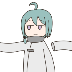 [LINEスタンプ] そでが長い少女