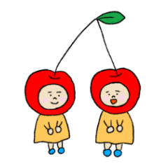 [LINEスタンプ] 女の子とどうぶつとおいしい食べものたち