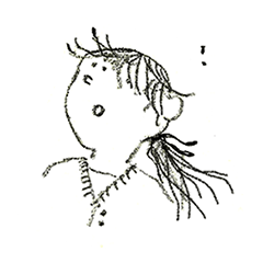 [LINEスタンプ] ぼさぼさガール