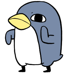 [LINEスタンプ] 壁画ペンギン