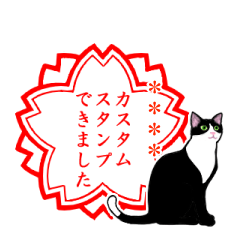 [LINEスタンプ] ハチワレ猫☆毎日使える♡あいさつ・返事の画像（メイン）