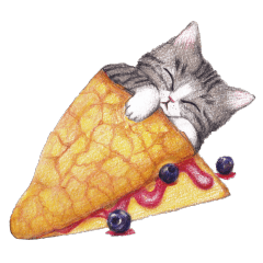 [LINEスタンプ] ほっこり猫と食べ物