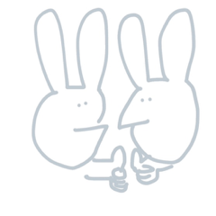 [LINEスタンプ] しんぐる うさぎ