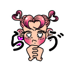 [LINEスタンプ] かわいい髪型した女の子達のスタンプ