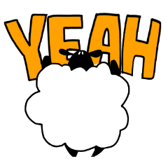 [LINEスタンプ] 表情に出にくいひつじ