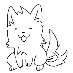 [LINEスタンプ] ゆるい白犬
