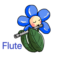 [LINEスタンプ] ネモフィラちゃんとフルート