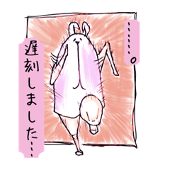 [LINEスタンプ] 手描きうさぎさん。