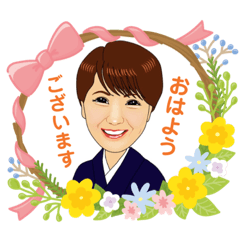 [LINEスタンプ] 似顔絵 着物