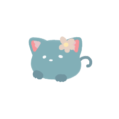 [LINEスタンプ] あおいこねこ