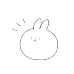 [LINEスタンプ] 余白が多いうさ