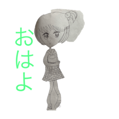 [LINEスタンプ] 美少女ぬりえ