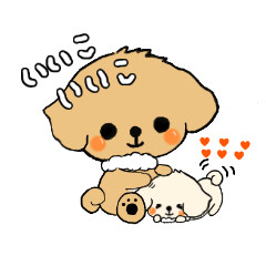 [LINEスタンプ] トイプードル こころ