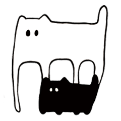 [LINEスタンプ] 長足ねこと短足ねこ