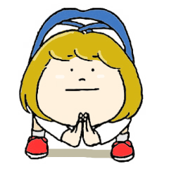 [LINEスタンプ] サロペットの女の子