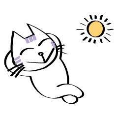 [LINEスタンプ] 三白眼ネコと家族