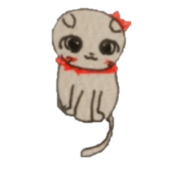 [LINEスタンプ] リボン首輪の可愛い猫ちゃん