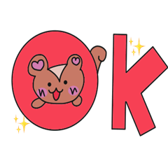 [LINEスタンプ] 日常使いのハート耳のリス君