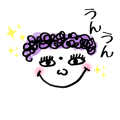 [LINEスタンプ] パープルおばさま