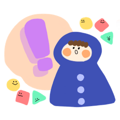 [LINEスタンプ] 青いカッパを着たの女の子