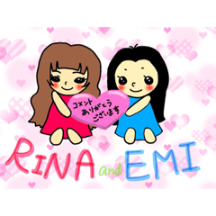 [LINEスタンプ] りなえみスタンプ！