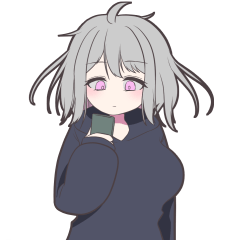 [LINEスタンプ] 物静かな銀髪ゆるふわ少女のスタンプ