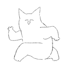 [LINEスタンプ] えがおのしろねこちゃん