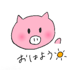 [LINEスタンプ] ぶたの1日