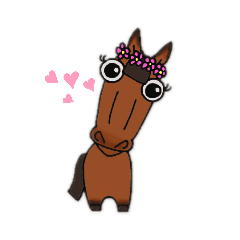 [LINEスタンプ] のんびり気ままな馬の日常