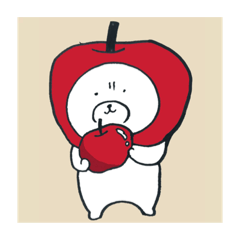 [LINEスタンプ] 果物しろくま
