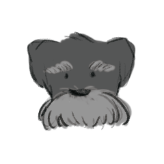 [LINEスタンプ] ミニチュアシュナウザー ぎん