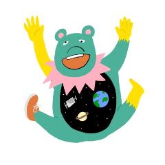 [LINEスタンプ] スペースくまちゃん