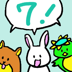 [LINEスタンプ] ウサギとカッパと…犬？7！