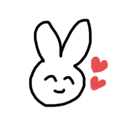 [LINEスタンプ] 適当にかいたうさぎ