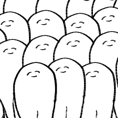 [LINEスタンプ] 常に笑っている人達