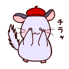 [LINEスタンプ] 絵描きなチンチラ