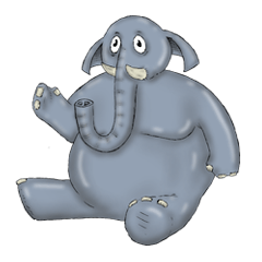 [LINEスタンプ] ずんぐりむっくりゾウ