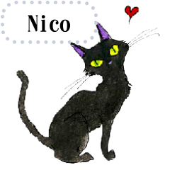 [LINEスタンプ] 黒猫Nico
