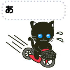 [LINEスタンプ] 黒猫 メッセージスタンプの画像（メイン）