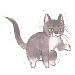 [LINEスタンプ] 微妙な顔のネコ ミミちゃん